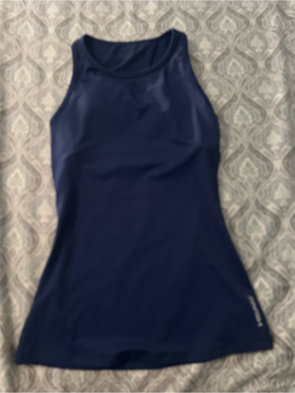 HEAD Navy Blue Racerback Athletic Tank Top with Built-In Bra
